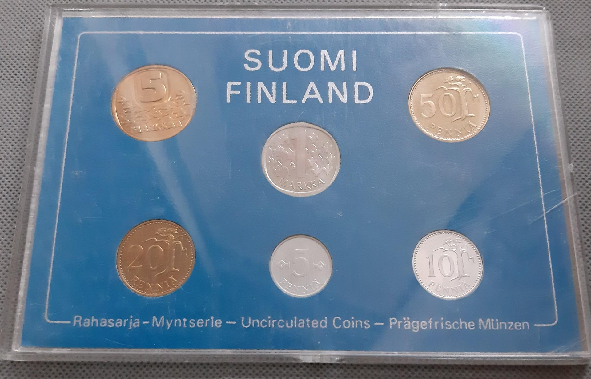 Suomija 6 Monetų rinkinys 1983 UNC (1117)