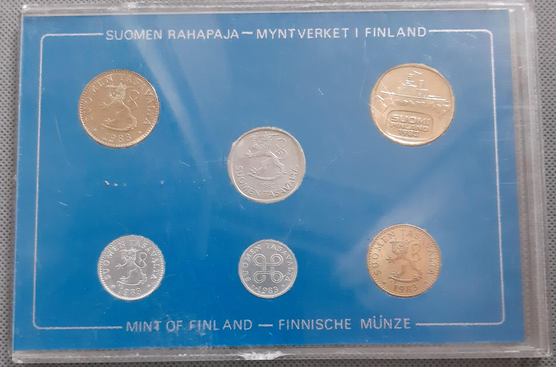 Suomija 6 Monetų rinkinys 1983 UNC (1117)