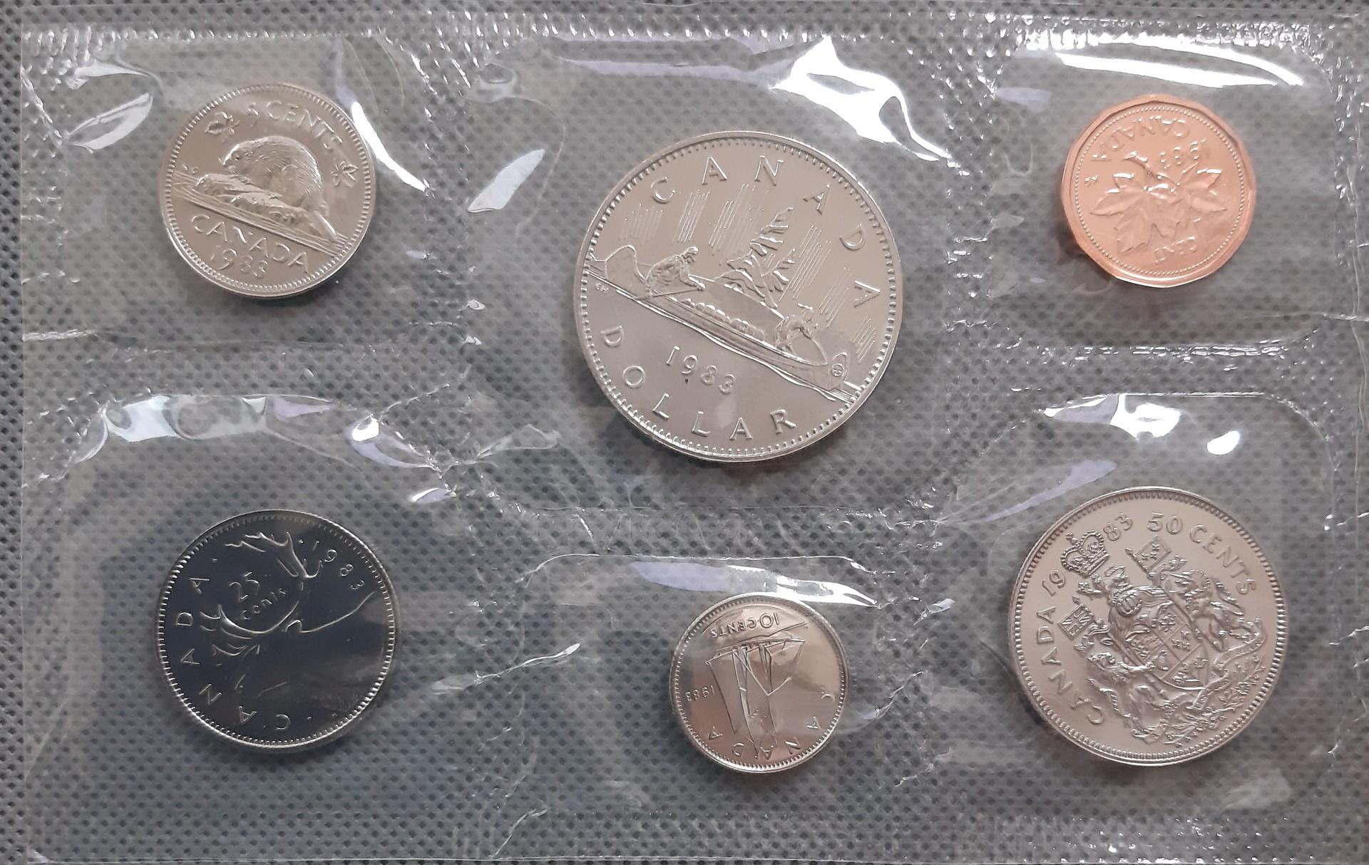 Kanada 6 Monetų rinkinys 1983 UNC (1114)