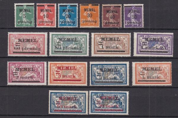 Lietuva Memelis Mi 18-33 MNH 550 eur