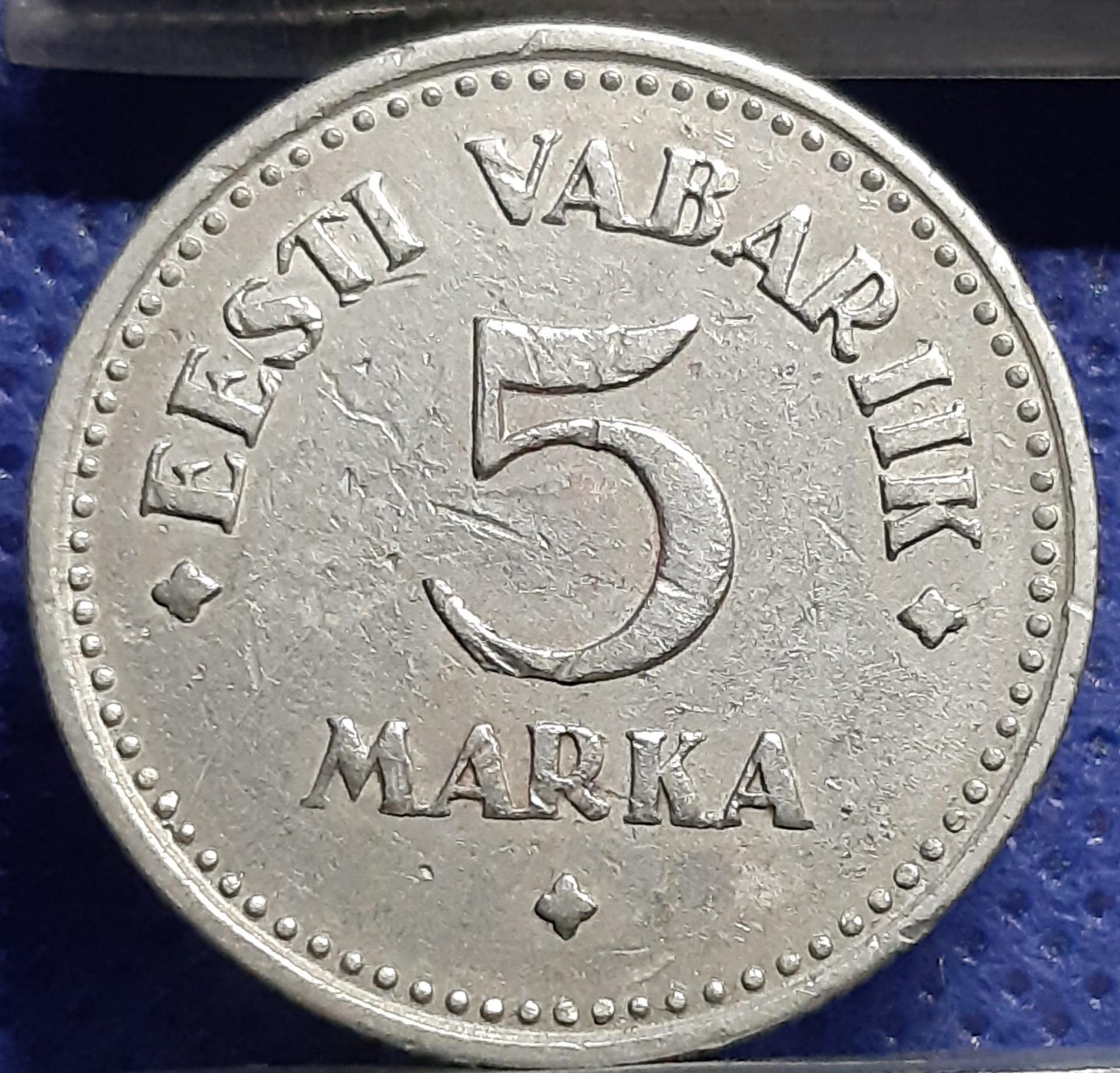 Estija 5 Markės 1924 KM#3a (1179)