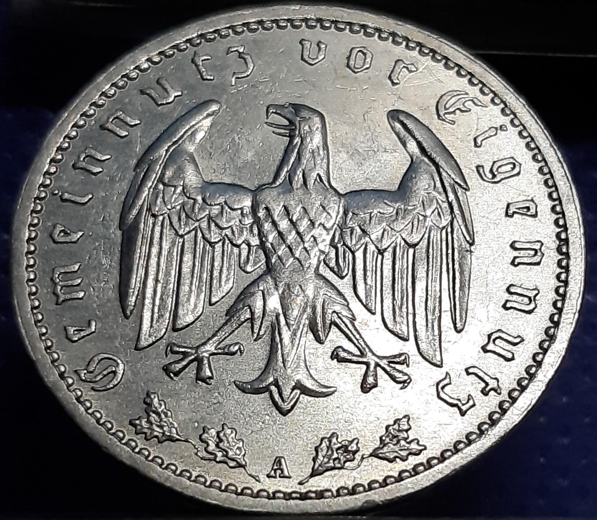 Trečiasis Reichas 1 Reichsmarkė 1936 A KM#78 (1189)