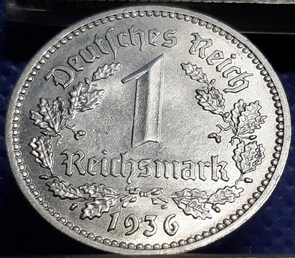 Trečiasis Reichas 1 Reichsmarkė 1936 A KM#78 (1189)