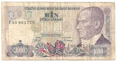 Turkija. 1000 lyrų ( 1986 ) VF