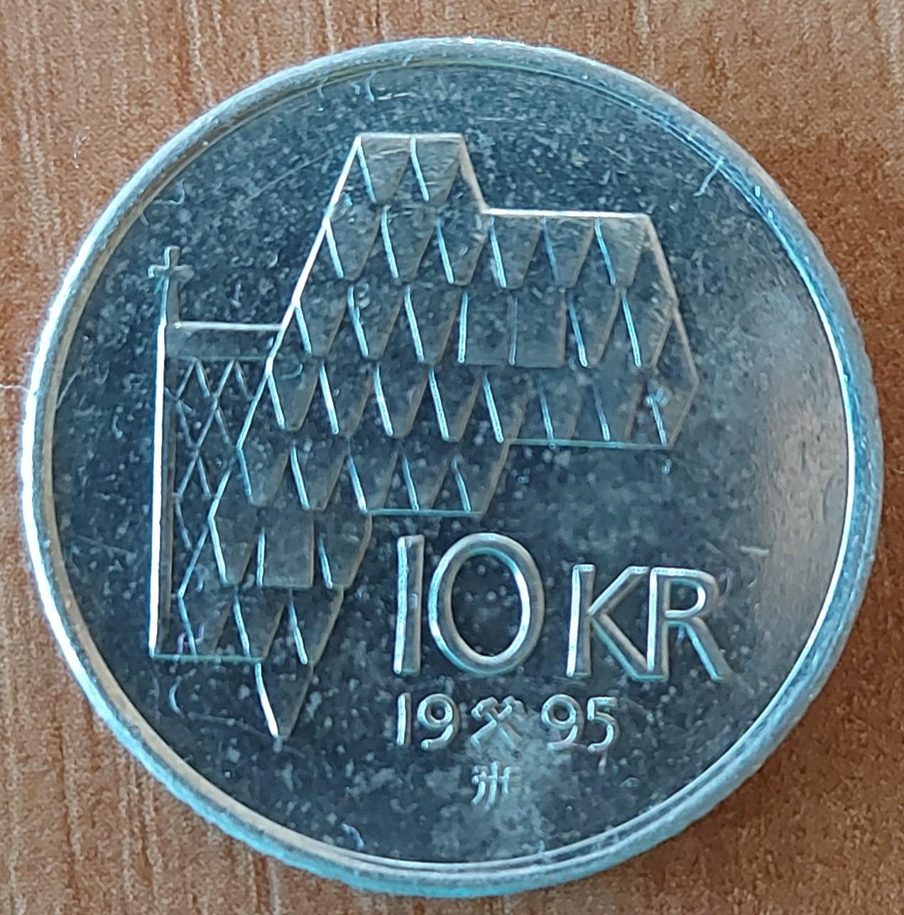 Norvegija 10 Kronų 1995 KM#457 (A01)