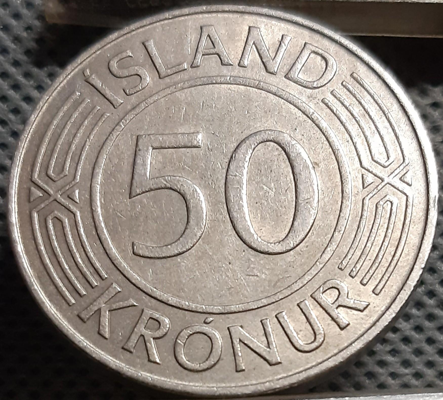 Islandija 50 Kronų 1970 KM#19 (1206)