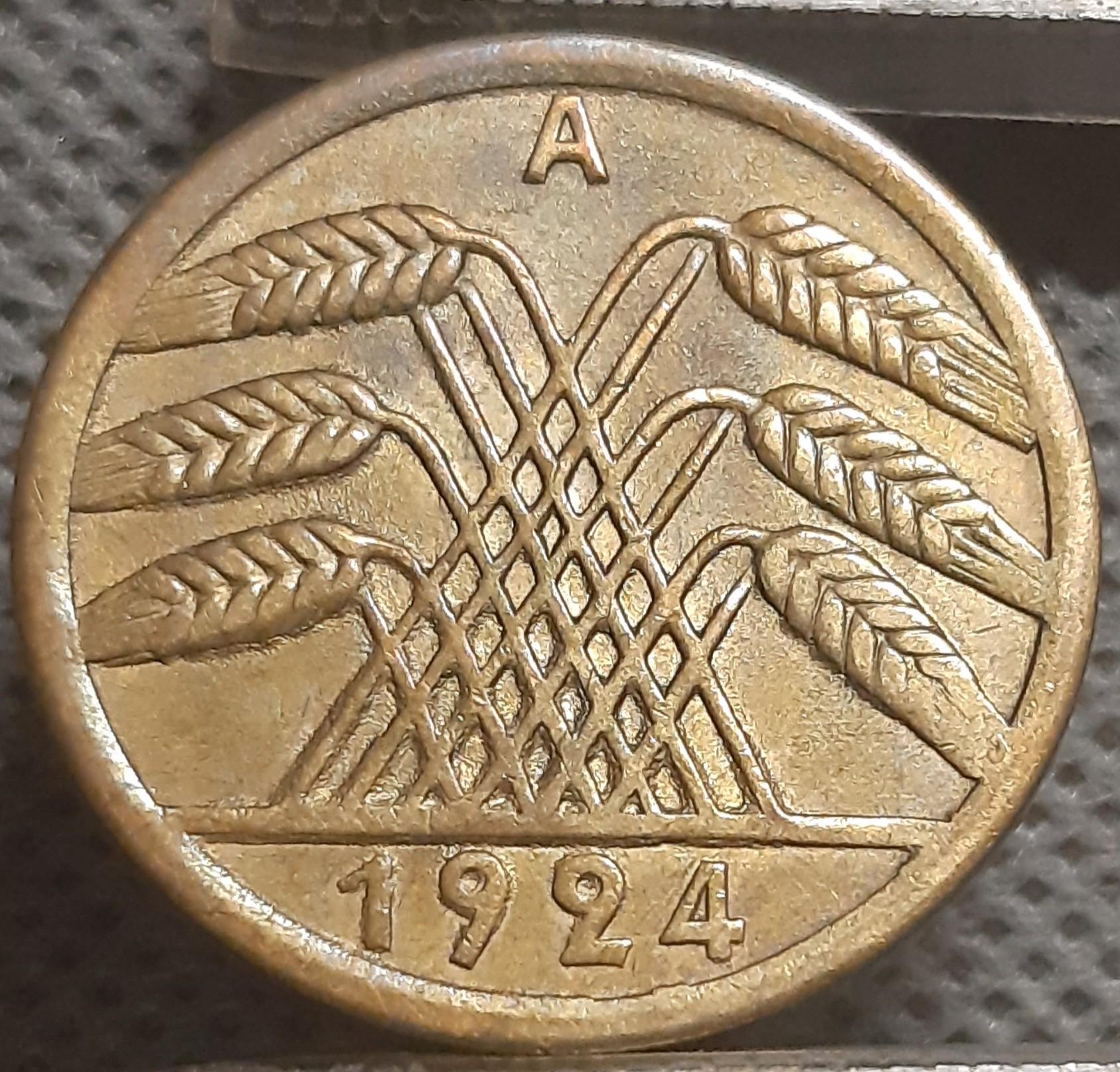 Vokietija 50 Reichspfenigų 1924 A KM#41 (1259)