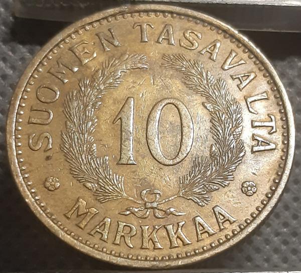 Suomija 10 Markių 1937 KM#32A (1336)