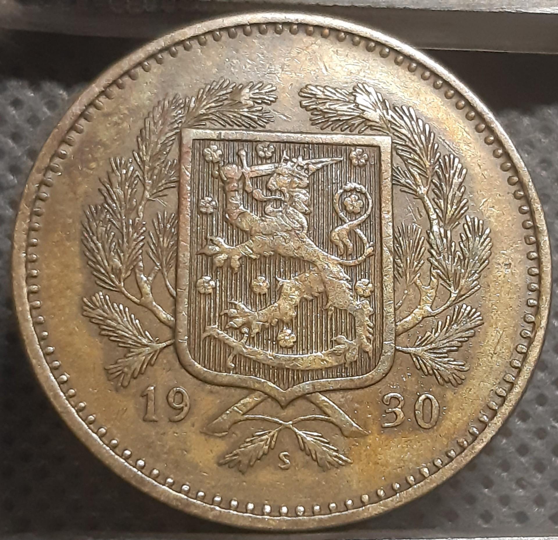 Suomija 10 Markių 1930 KM#32A (1337)