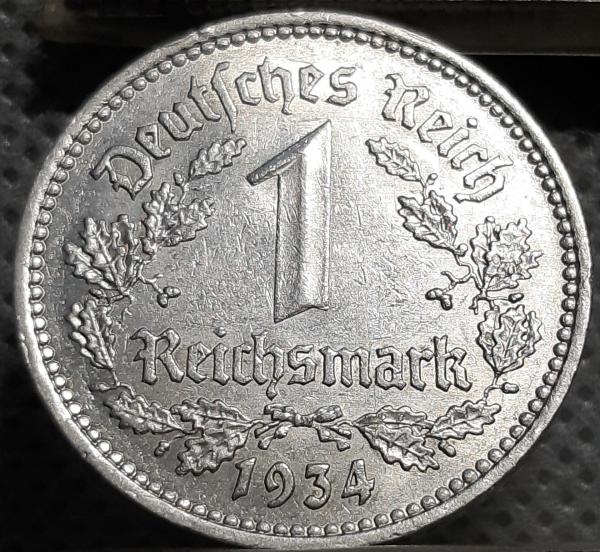 Vokietija 1 Reichsmarkė 1934 A KM#78 (1376)