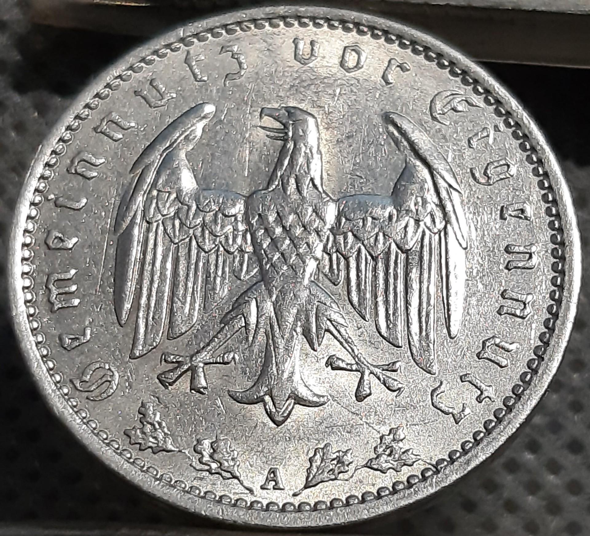 Vokietija 1 Reichsmarkė 1936 A KM#78 (1377)