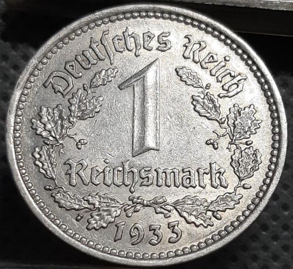 Vokietija 1 Reichsmarkė 1933 A KM#78 (1378)