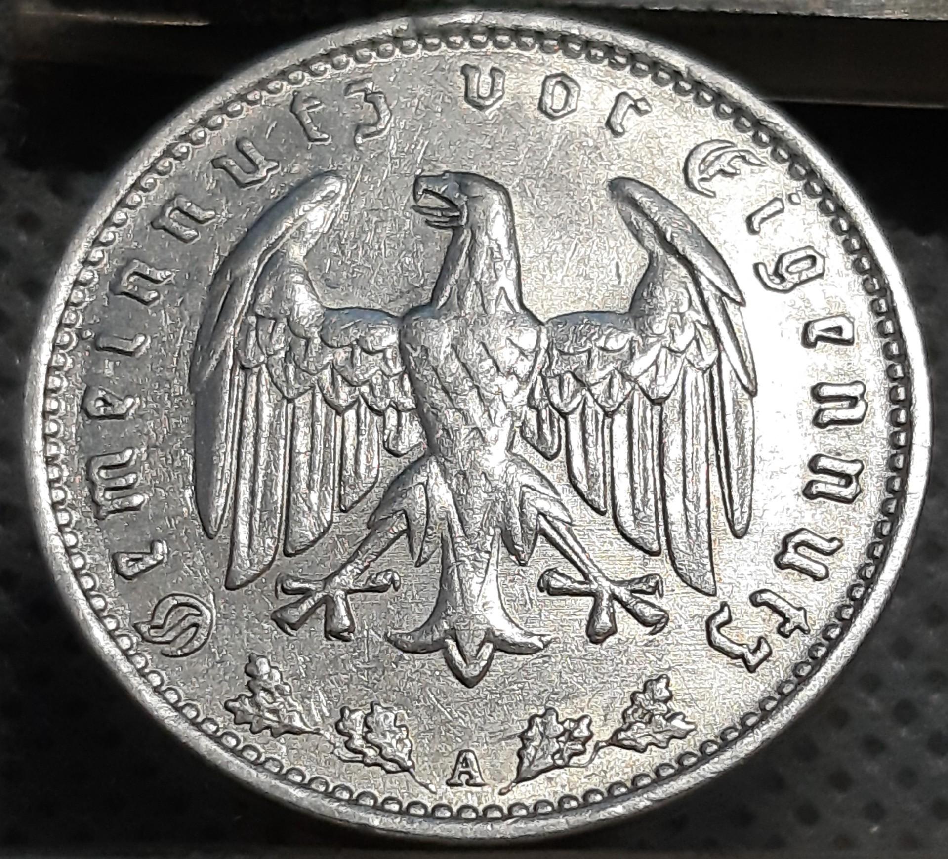 Vokietija 1 Reichsmarkė 1933 A KM#78 (1378)