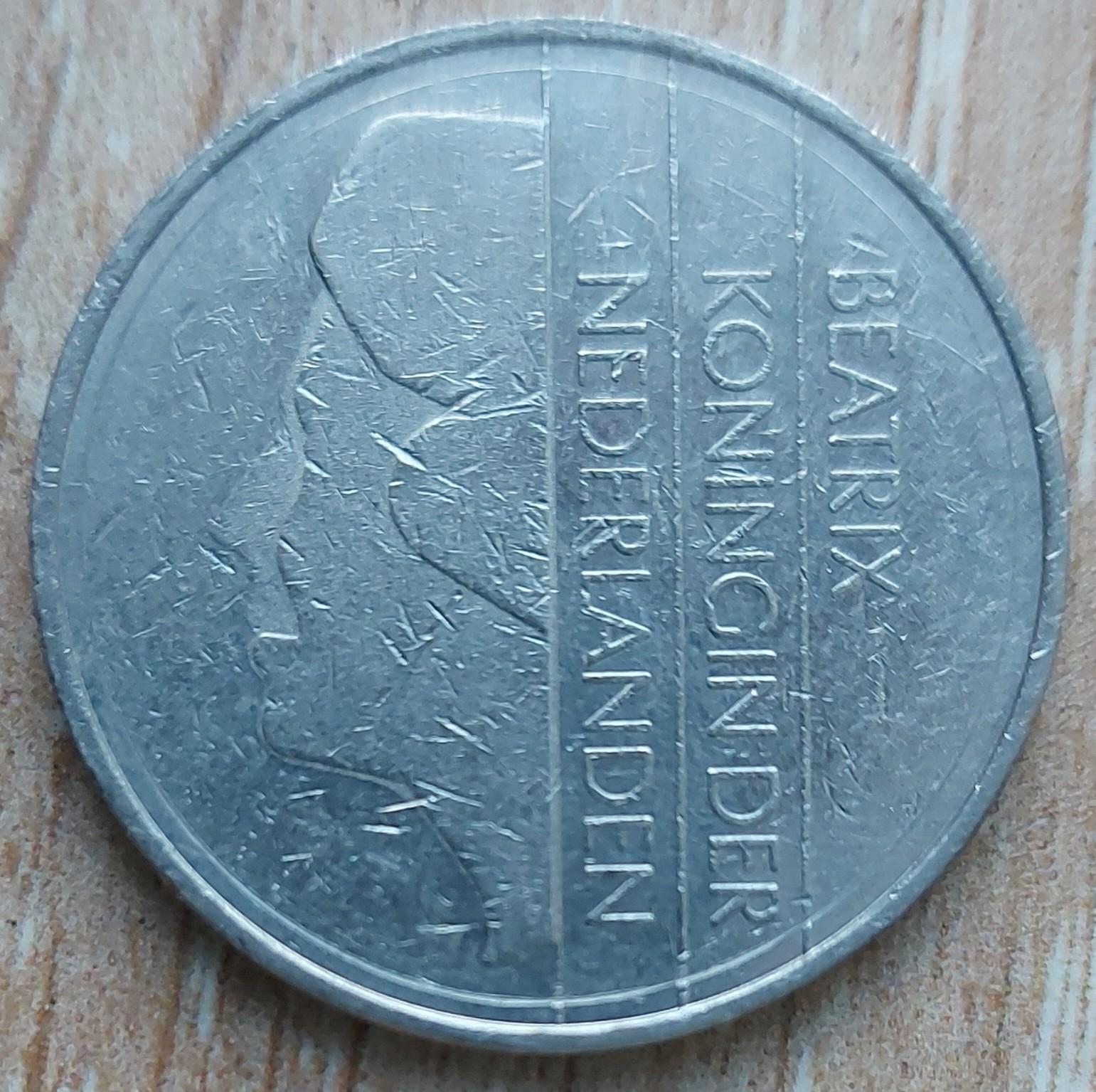 Nyderlandai 2½ Gulden 1988 KM# 206 Nikelis (A01)