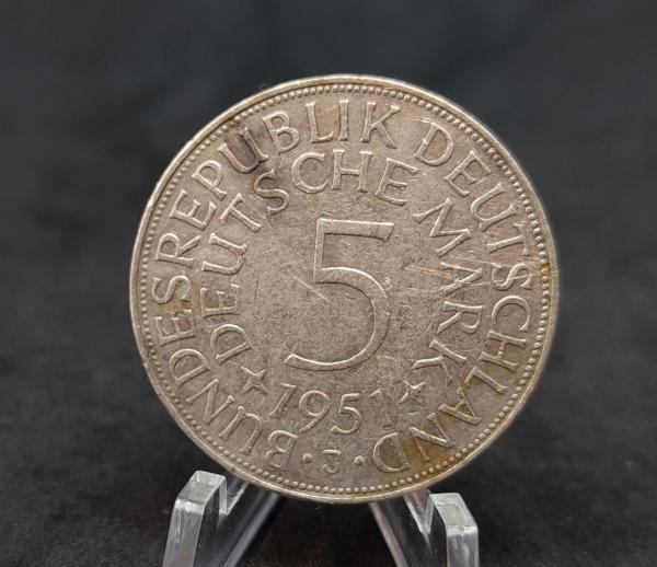 5 Markės sidabrinė moneta