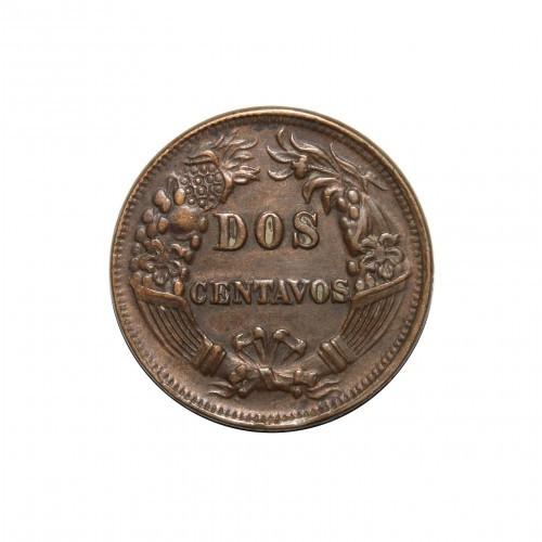 DOS centavos Peru,   1876