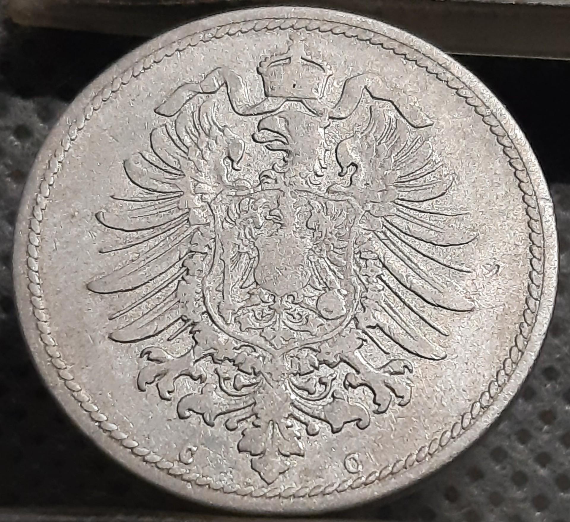 Vokietija 10 Pfenigų 1875 C KM#4 (1457)