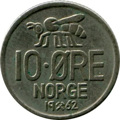 Norvegija 10 erių, 1962 