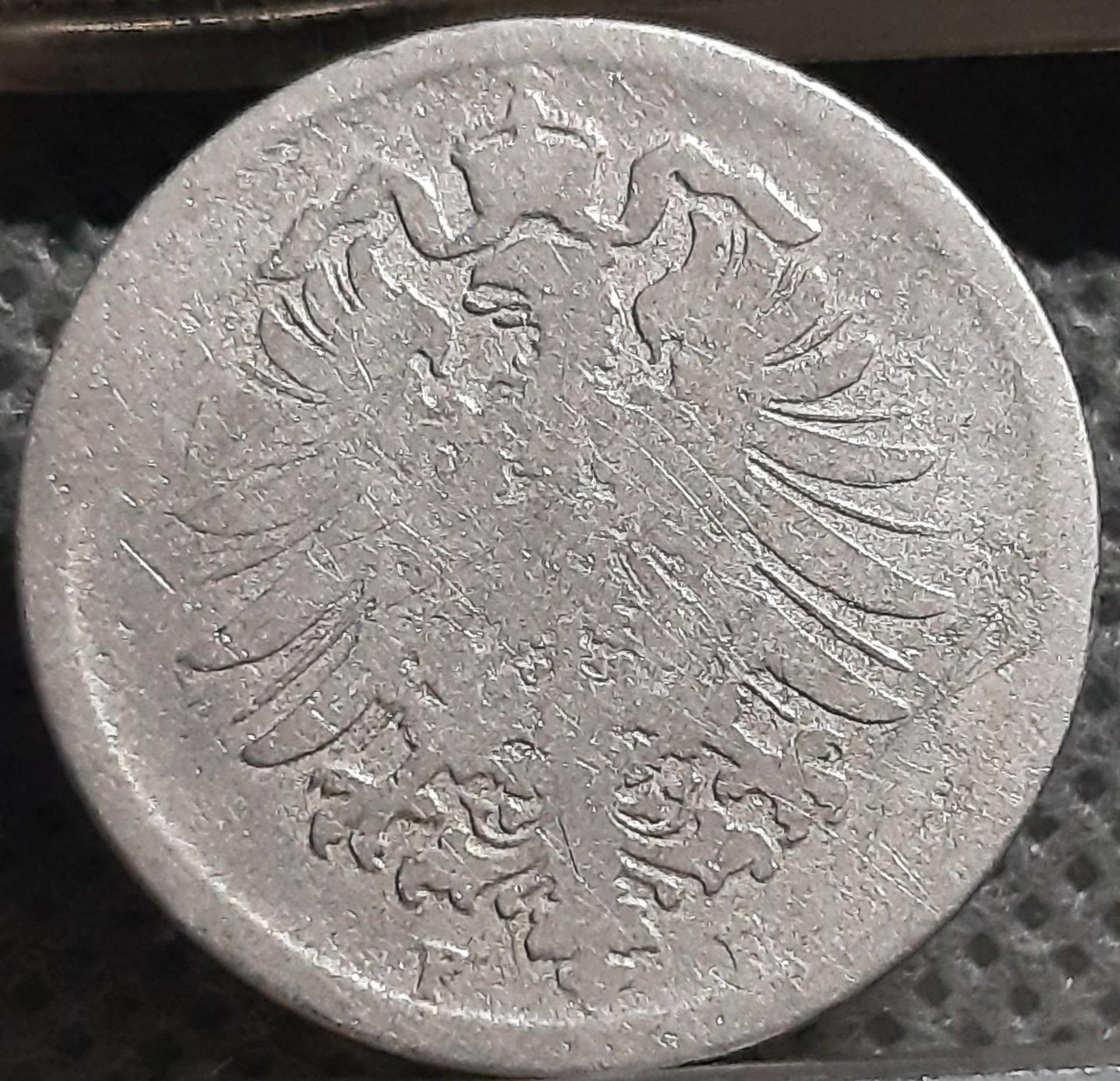 Vokietija 10 Pfenigų 1875 F KM#4 (1462)