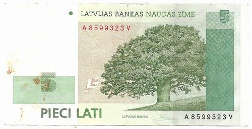 Latvija. 5 latai ( 2009 ) VF