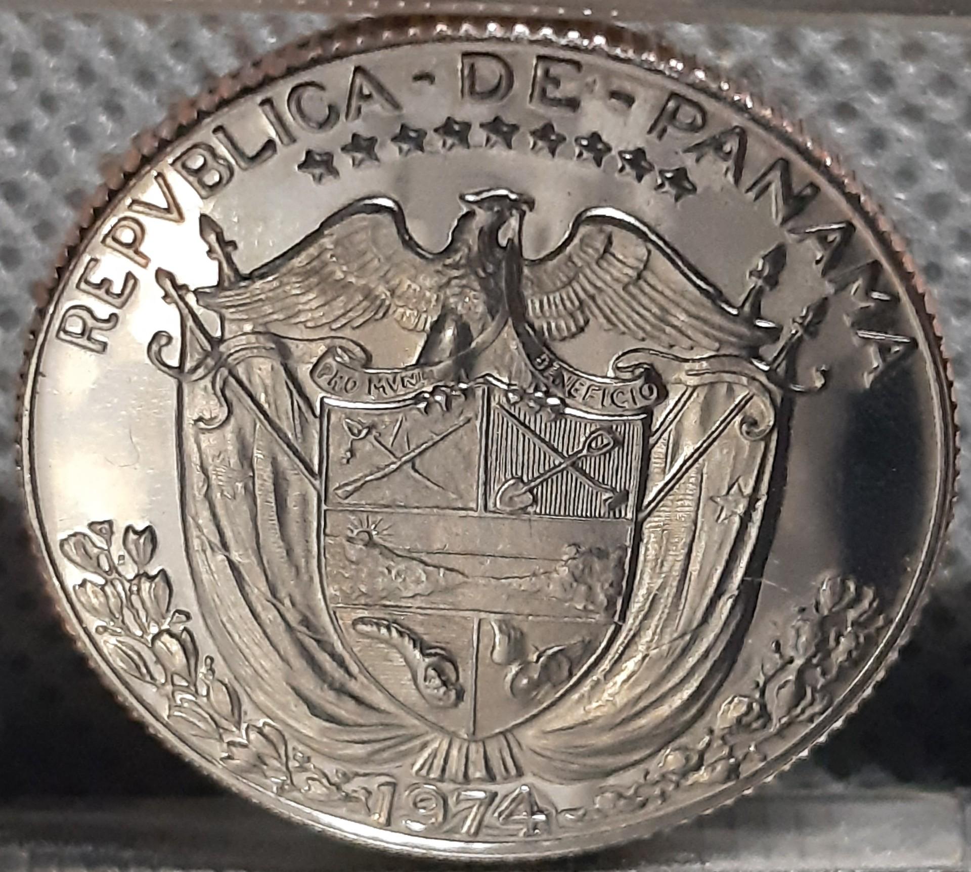 Panama ¼ Balboa 1974 KM#11.2a (1474) Proof