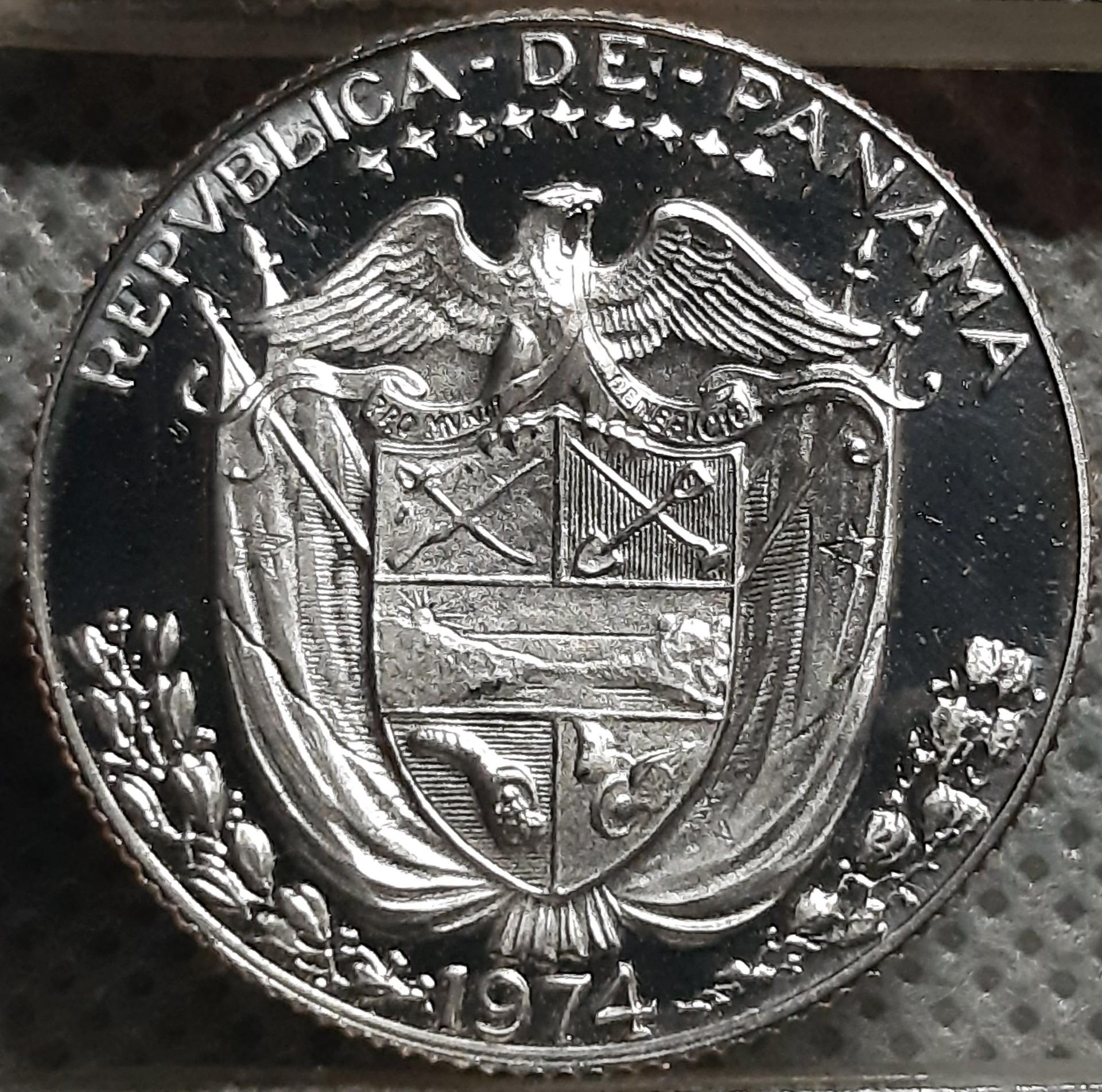 Panama ¼ Balboa 1974 KM#11.2a (1474) Proof