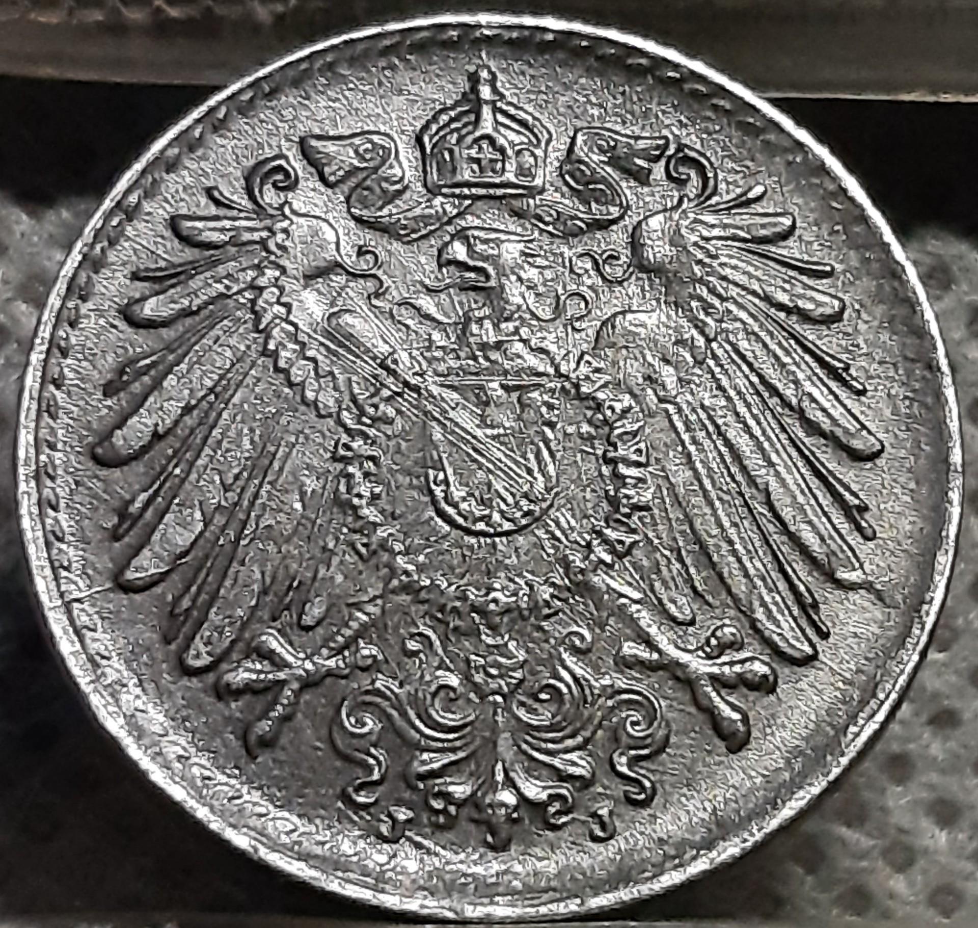 Vokietija 5 Pfenigai 1922 J KM#19 (1505)