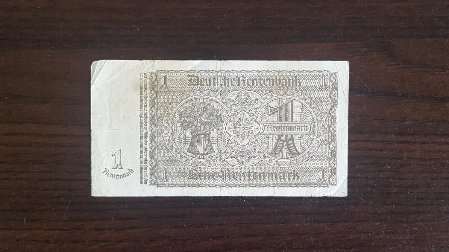 Eine Rentenmark 1937