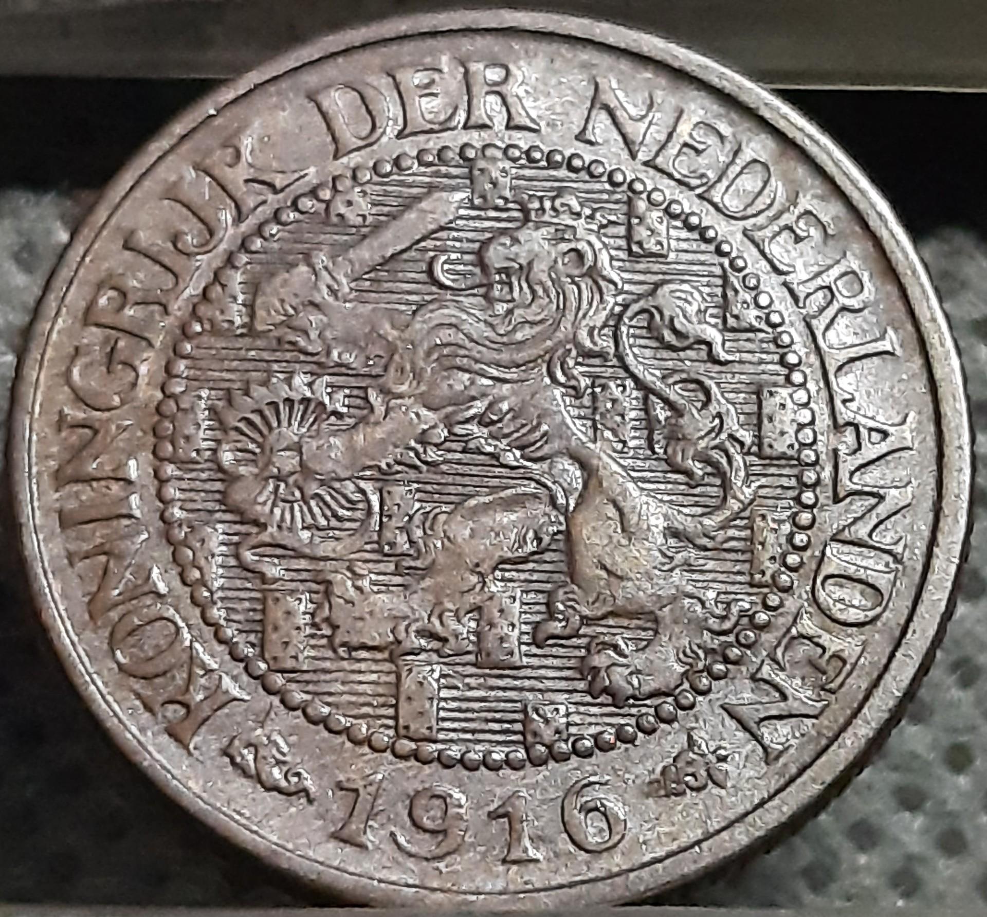 Nyderlandai 1 Centas 1916 KM#152 Bronza (1525)