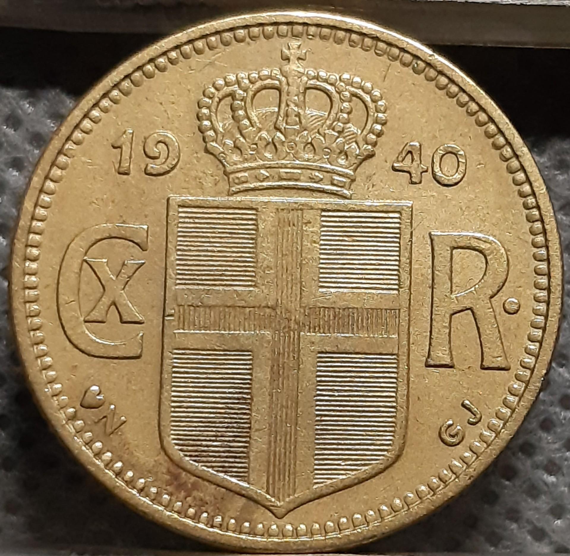 Islandija 1 Krona 1940 N KM#3 (1553)