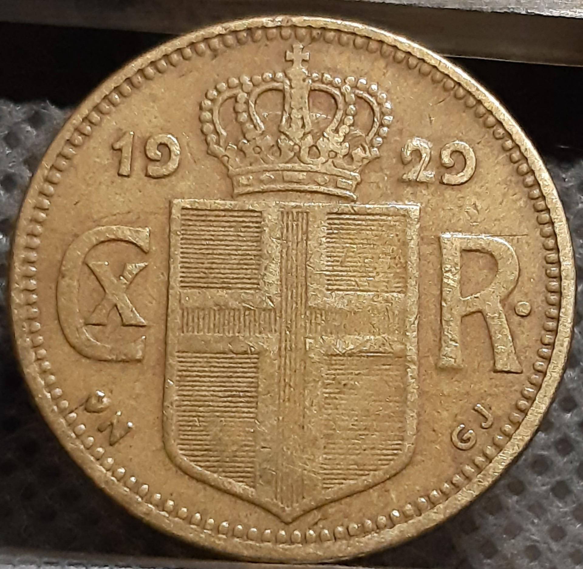 Islandija 1 Krona 1929 KM#3 (1554)  