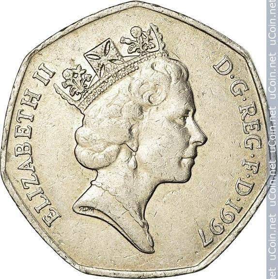 50 pensų, Britanija, 1997m.