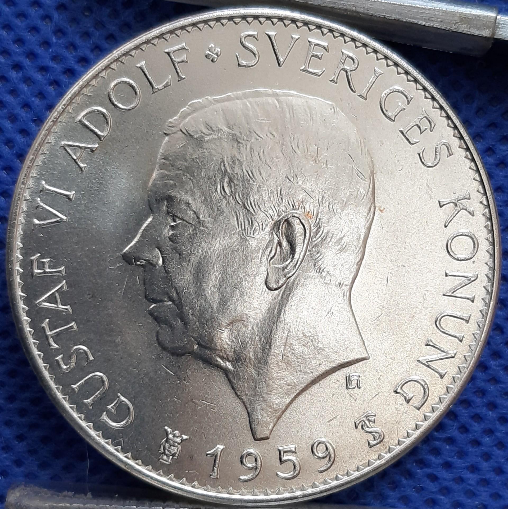 Švedija 5 Kronos 1959 Proginė KM#830 (1561)