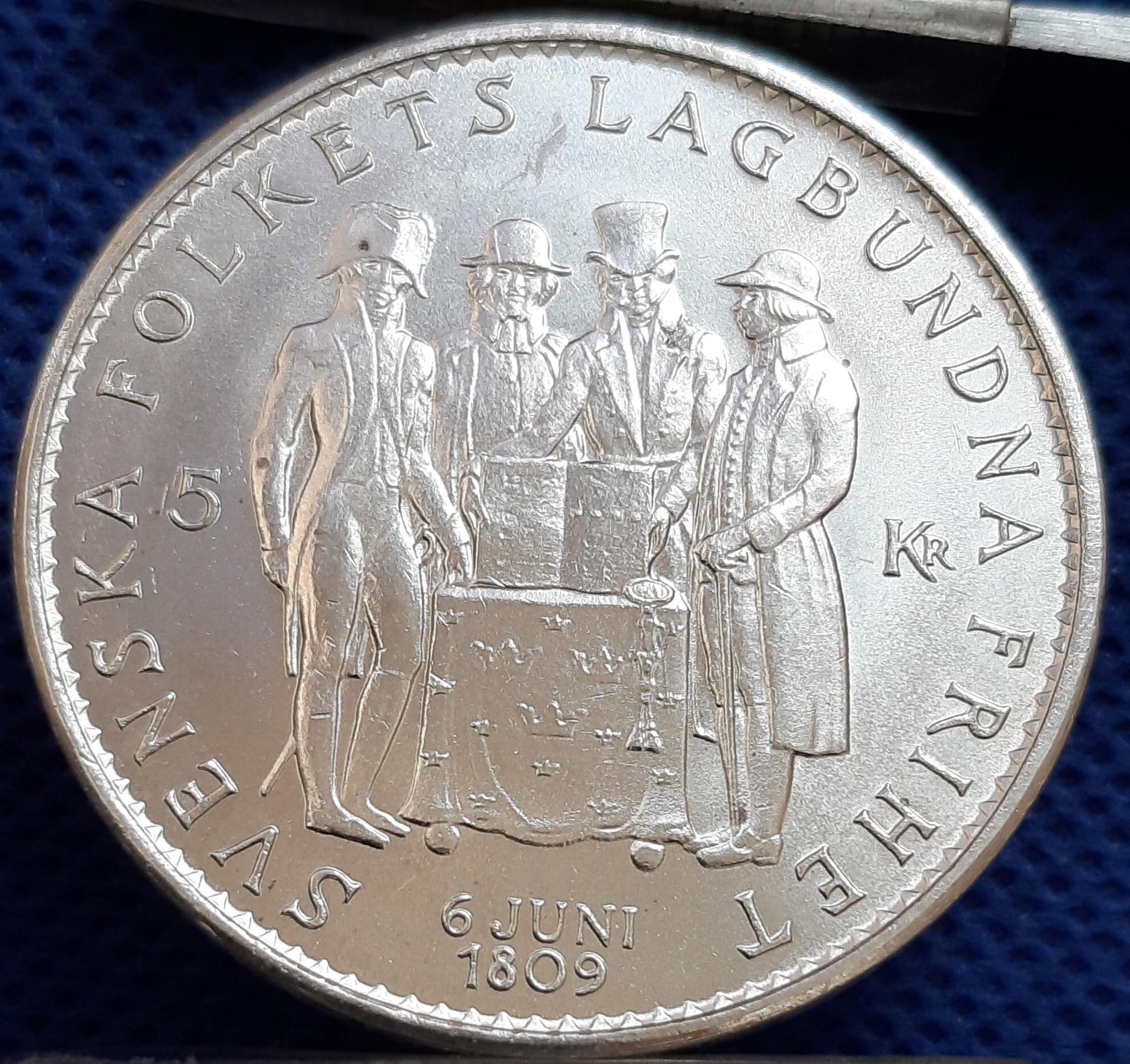 Švedija 5 Kronos 1959 Proginė KM#830 (1561)