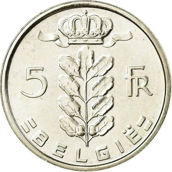 5 frankai Belgija, 1960m.