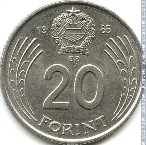 20 forintų, Vengrijos liaudies Respublika, 1985m.