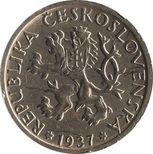 1 Kč, Čekoslovakija, 1937m.
