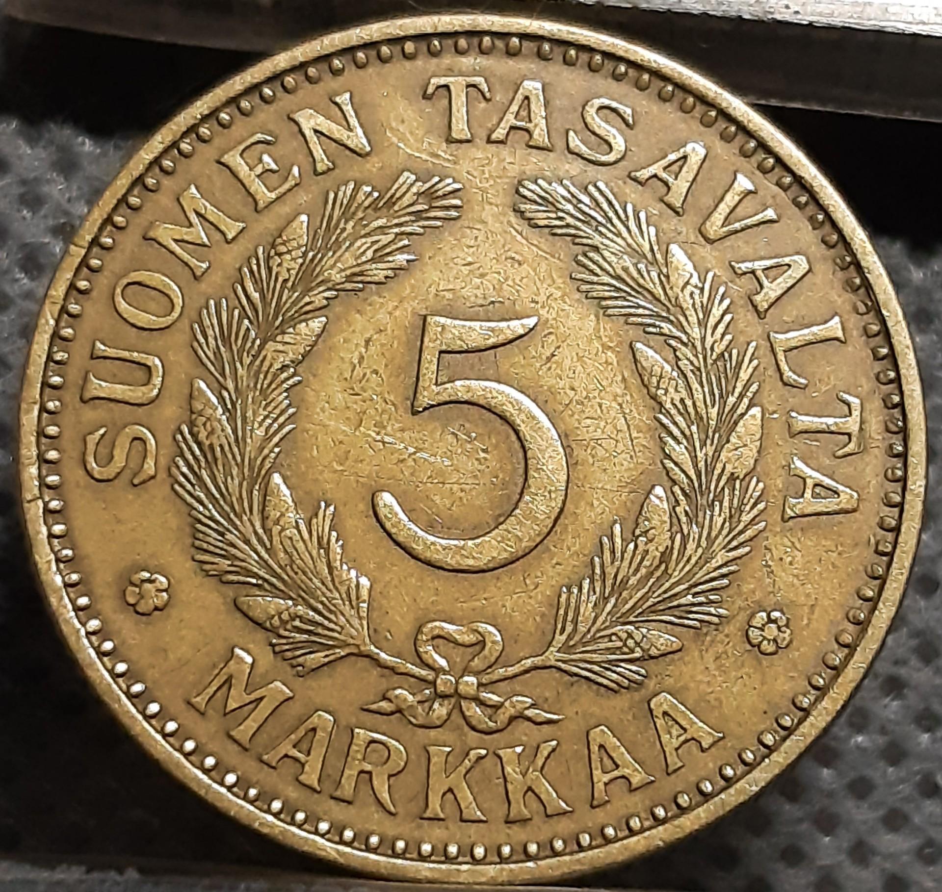 Suomija 5 Markės 1930 KM#31 (1577)