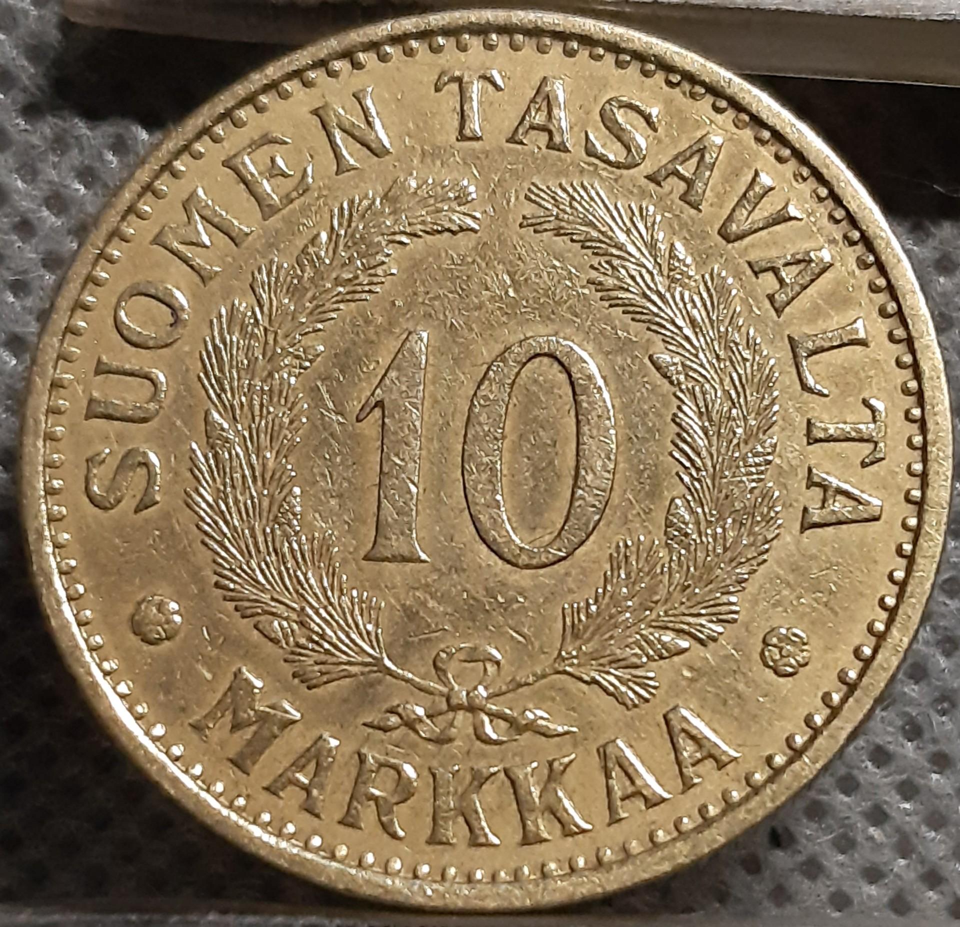 Suomija 10 Markių 1938 KM#32A (1591)