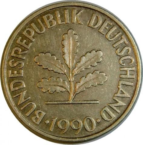 10 pfenigai, Vokietija (G), 1990m.
