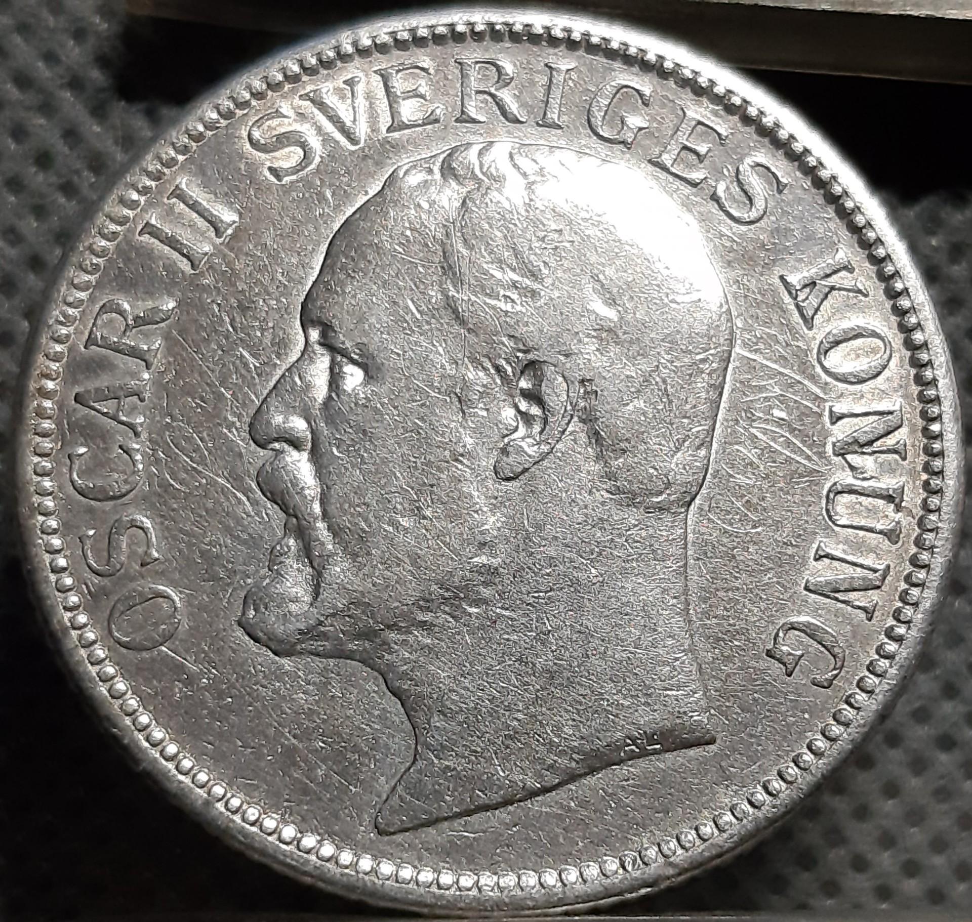 Švedija 2 Kronos 1906 KM#773 Sidabras (1604)