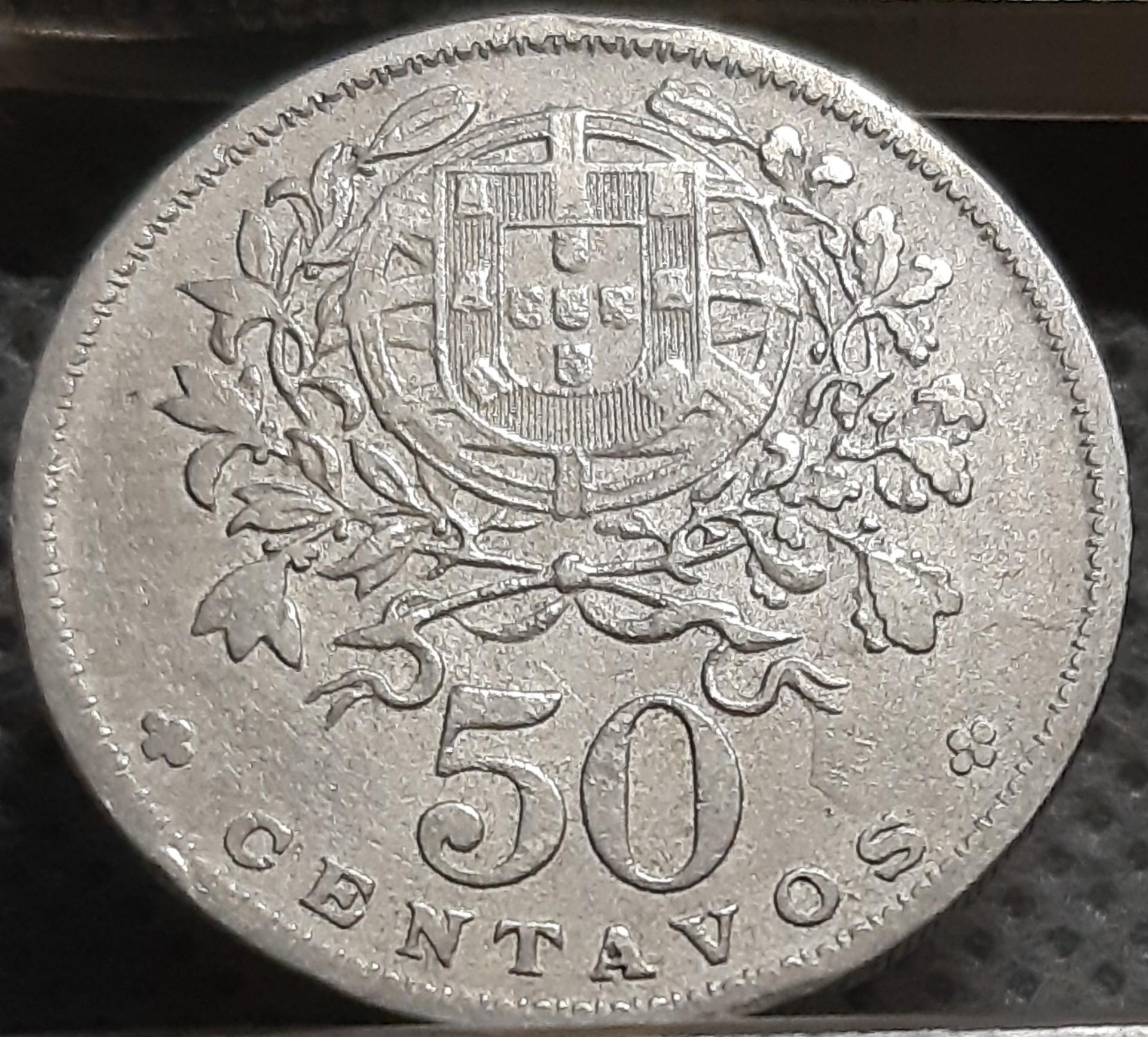 Portugalija 50 Sentavų 1928 KM#577 (1682)