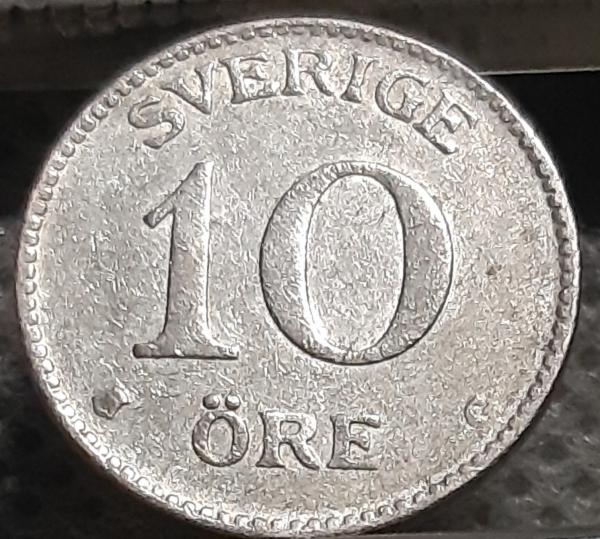 Švedija 10 Erių 1941 KM#780 Sidabras (1693)