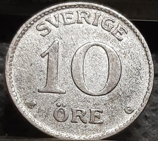 Švedija 10 Erių 1938 KM#780 Sidabras (1695)