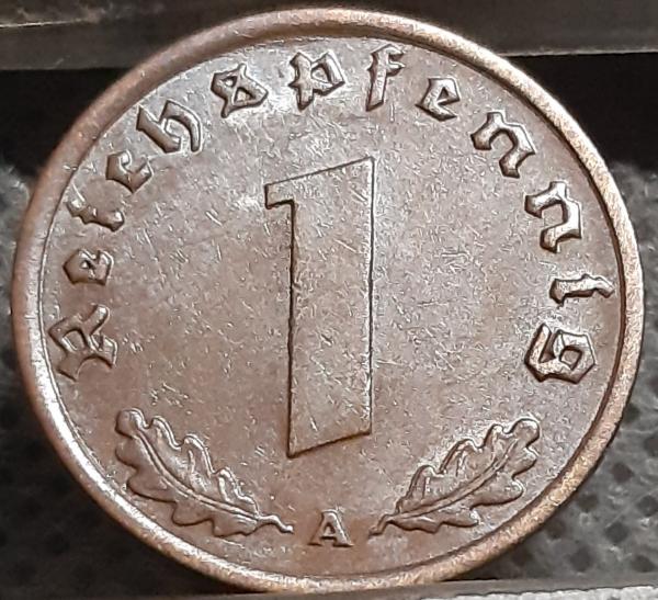 Trečiasis Reichas 1 Reichspfenigas 1938 A (1699)