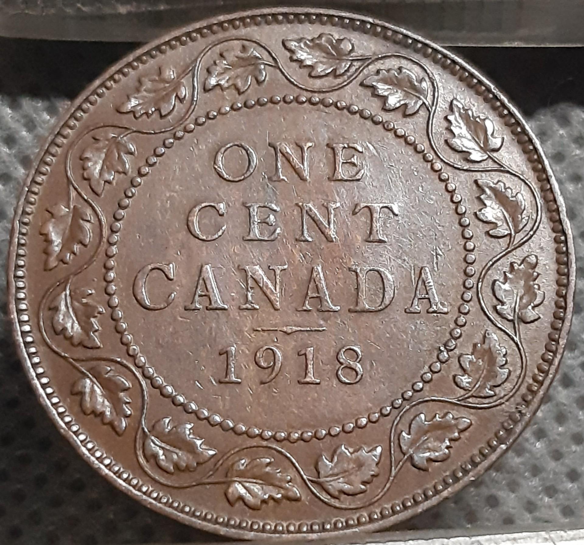 Kanada 1 Centas 1918 KM#21 Bronza (1707)