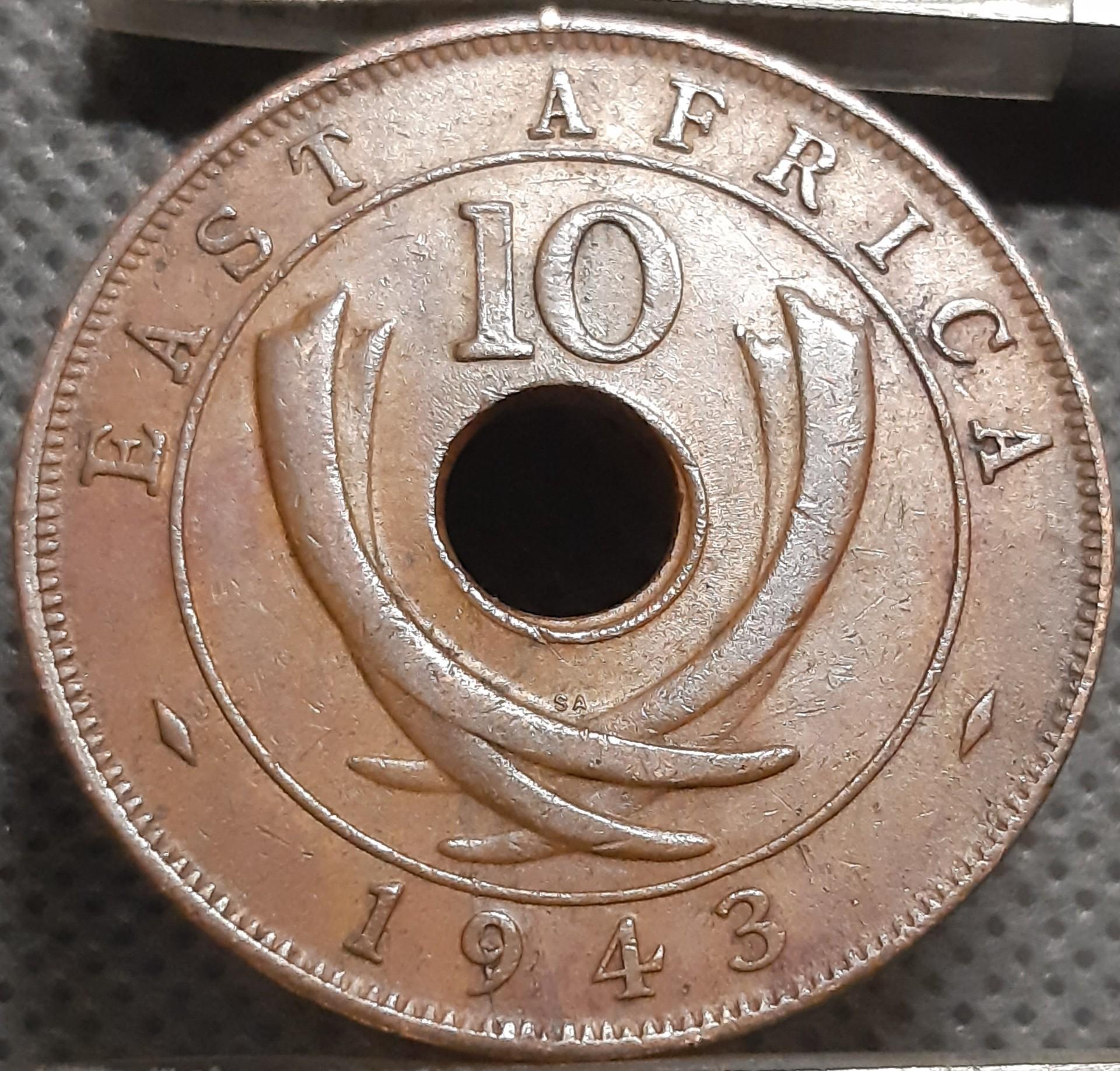 Britų Rytų Afrika 10 Centų 1943 KM#26 (1711)