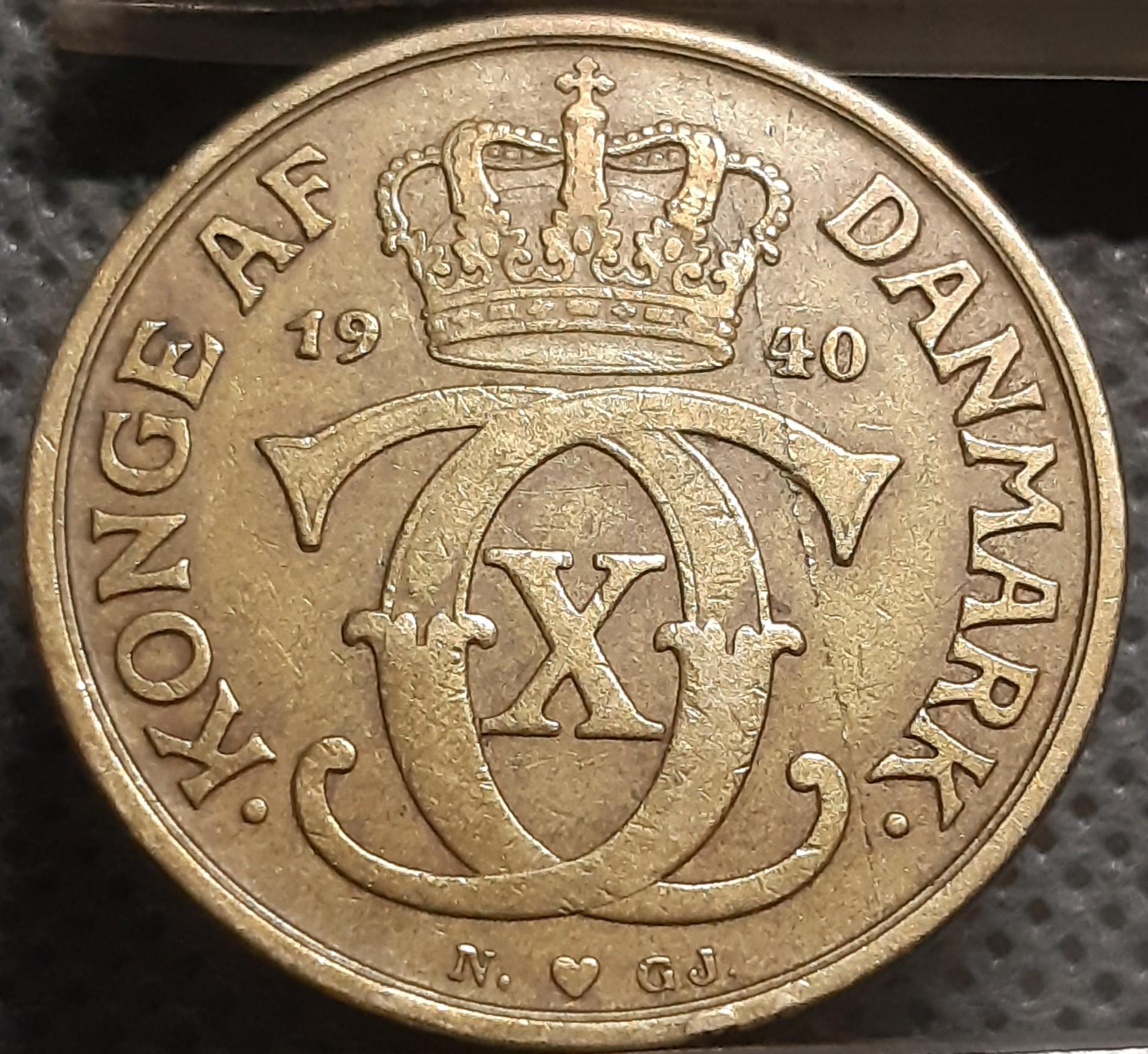 Danija 1 Krona 1940 KM#824 (1715)