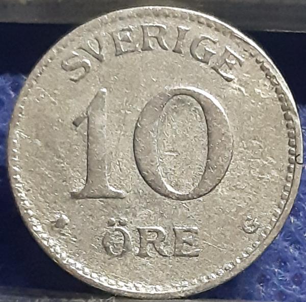 Švedija 10 Erių 1934 KM#780 Sidabras (1740)