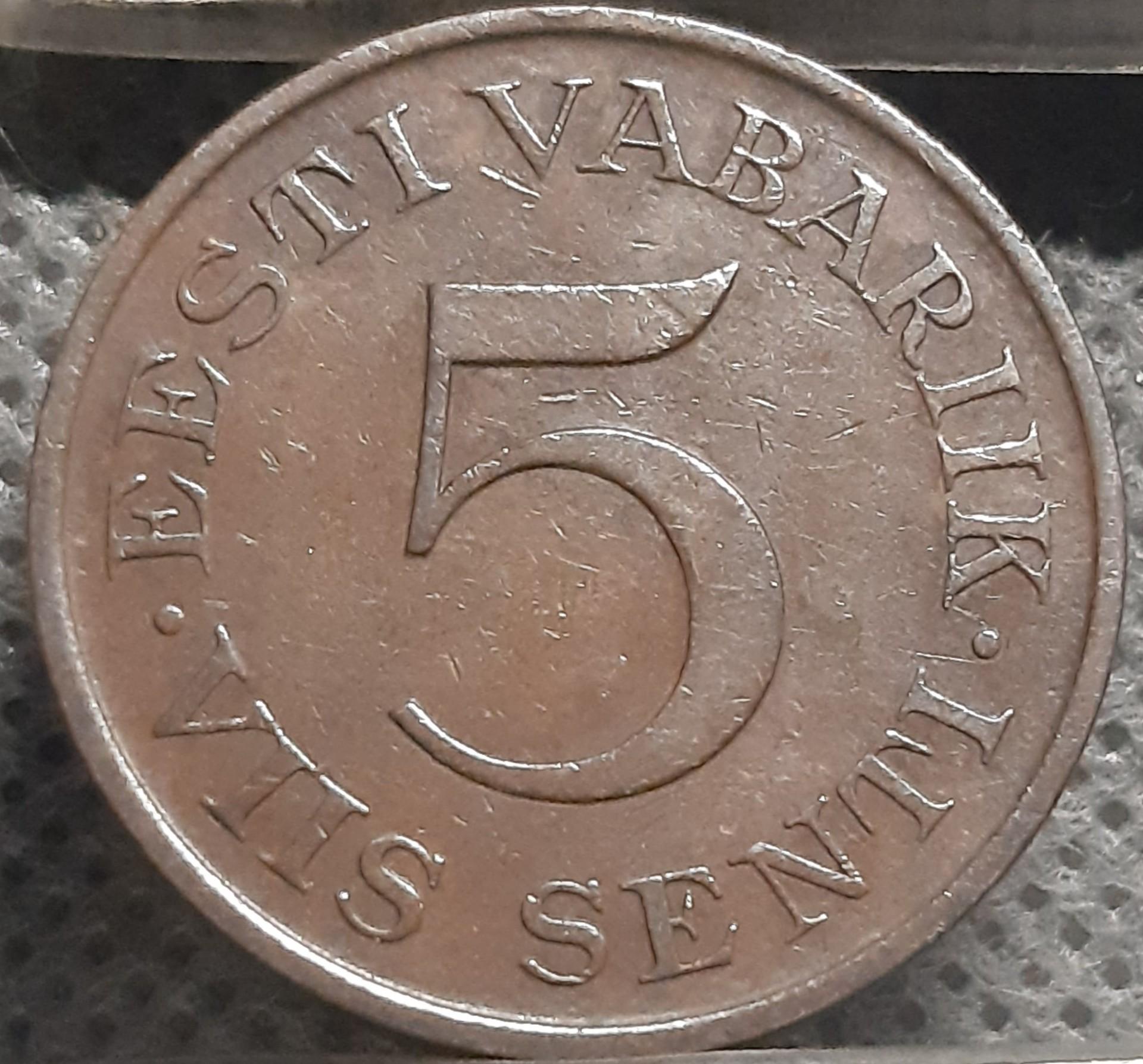 Estija 5 Sentai 1931 KM#11 Bronza (1757)